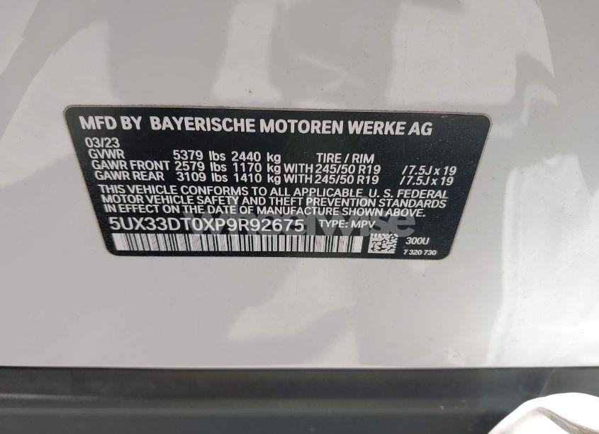 Photo 9 of 2023 Bmw X4 XDRIVE30I (VIN 5UX33DT0XP9R92675)