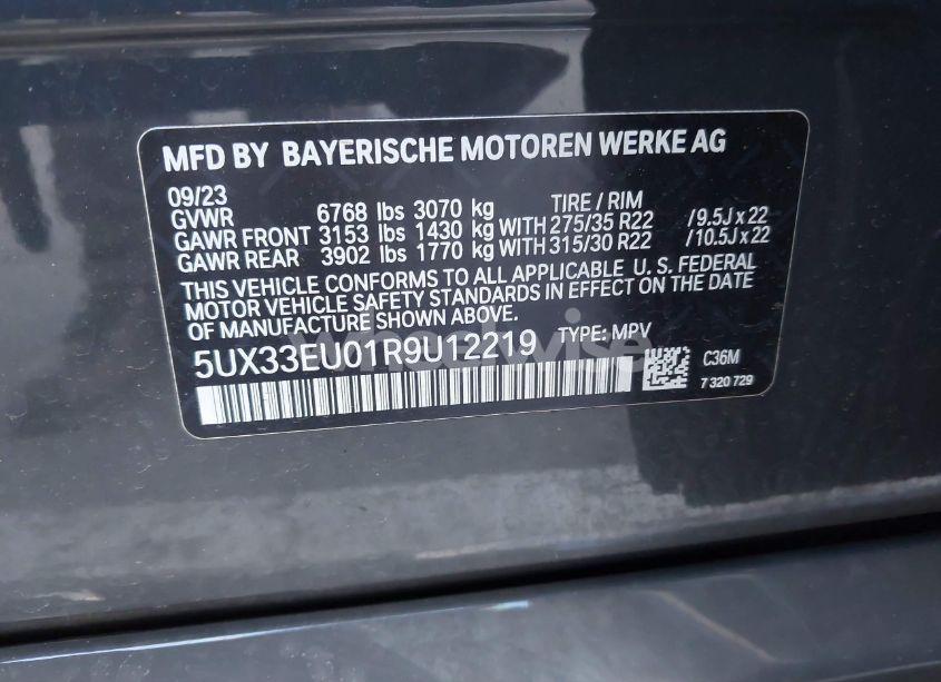 Photo 9 of 2024 Bmw X5 M60I (VIN 5UX33EU01R9U12219)