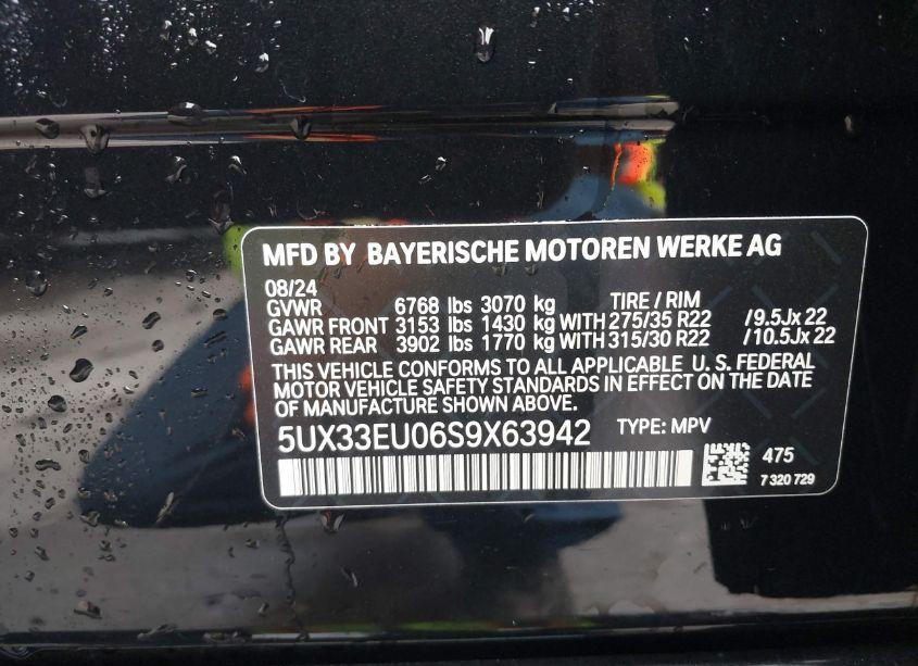 Photo 9 of 2025 Bmw X5 M60I (VIN 5UX33EU06S9X63942)