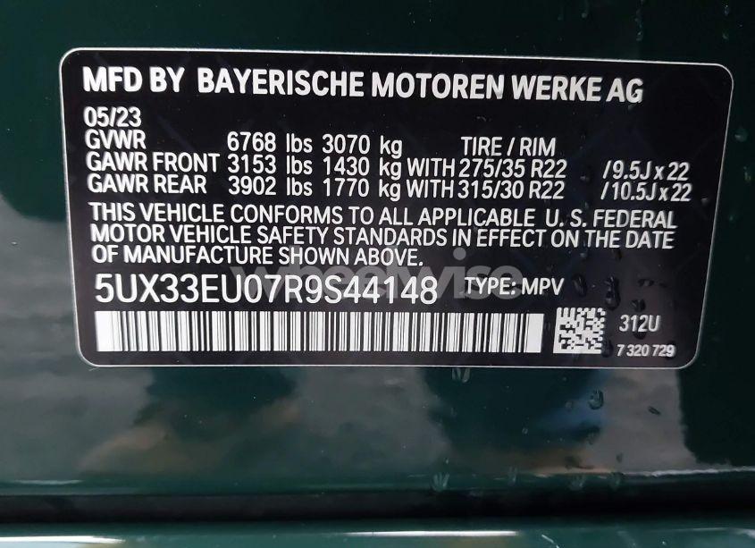 Photo 9 of 2024 Bmw X5 M60I (VIN 5UX33EU07R9S44148)