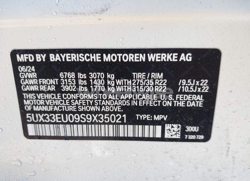 Photo 9 of 2025 Bmw X5 M60I (VIN 5UX33EU09S9X35021)