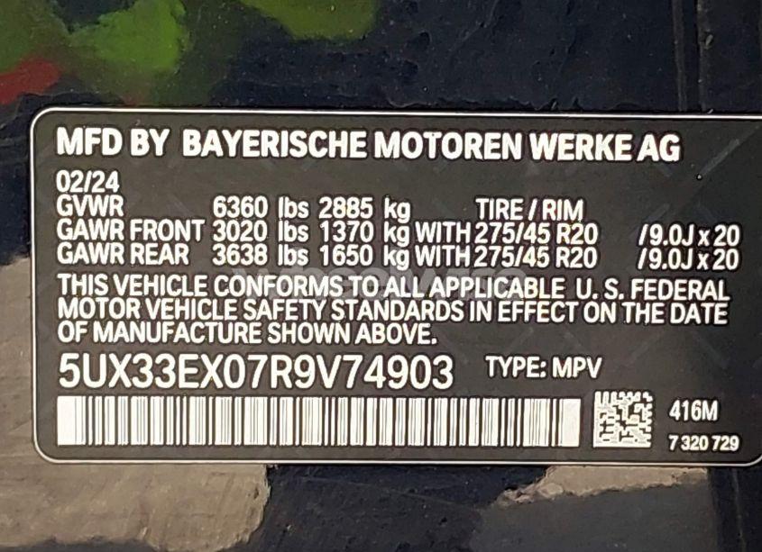 Photo 9 of 2024 Bmw X6 XDRIVE40I (VIN 5UX33EX07R9V74903)