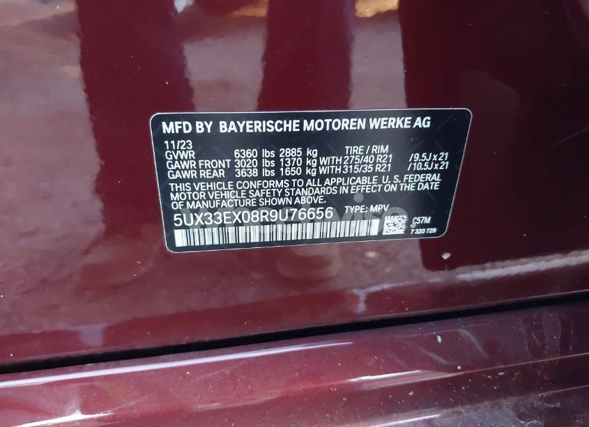 Photo 9 of 2024 Bmw X6 XDRIVE40I (VIN 5UX33EX08R9U76656)