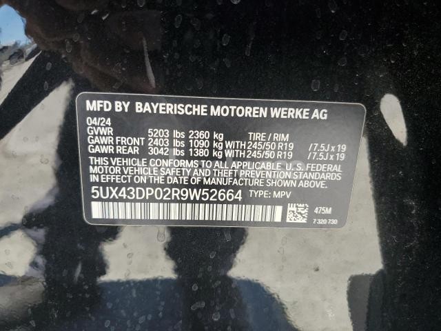 Photo 2 of 2024 BMW X3 SDRIVE30I (VIN 5UX43DP02R9W52664)