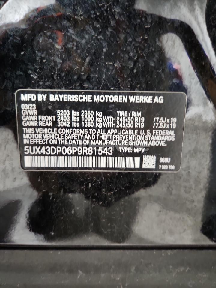 Photo 13 of 2023 BMW X3 SDRIVE30I (VIN 5UX43DP06P9R81543)