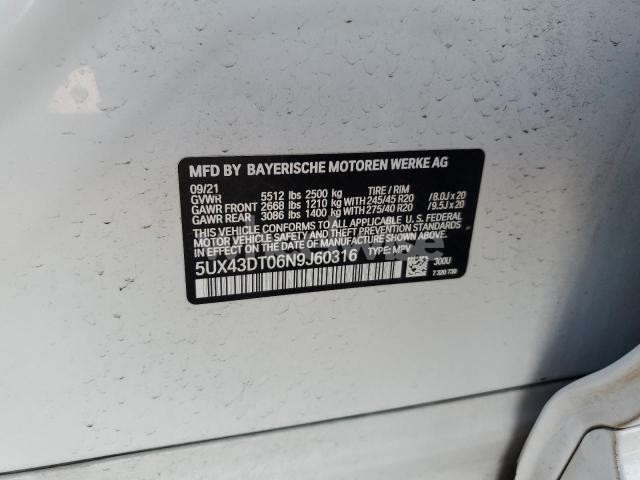 Photo 6 of 2022 BMW X4 M40I (VIN 5UX43DT06N9J60316)