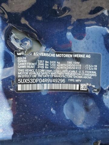 Photo 12 of 2024 BMW X3 XDRIVE30I (VIN 5UX53DP04R9V49296)