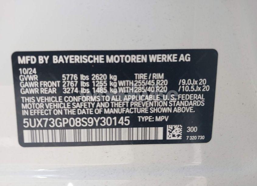 Photo 9 of 2025 Bmw X3 M50 XDRIVE (VIN 5UX73GP08S9Y30145)