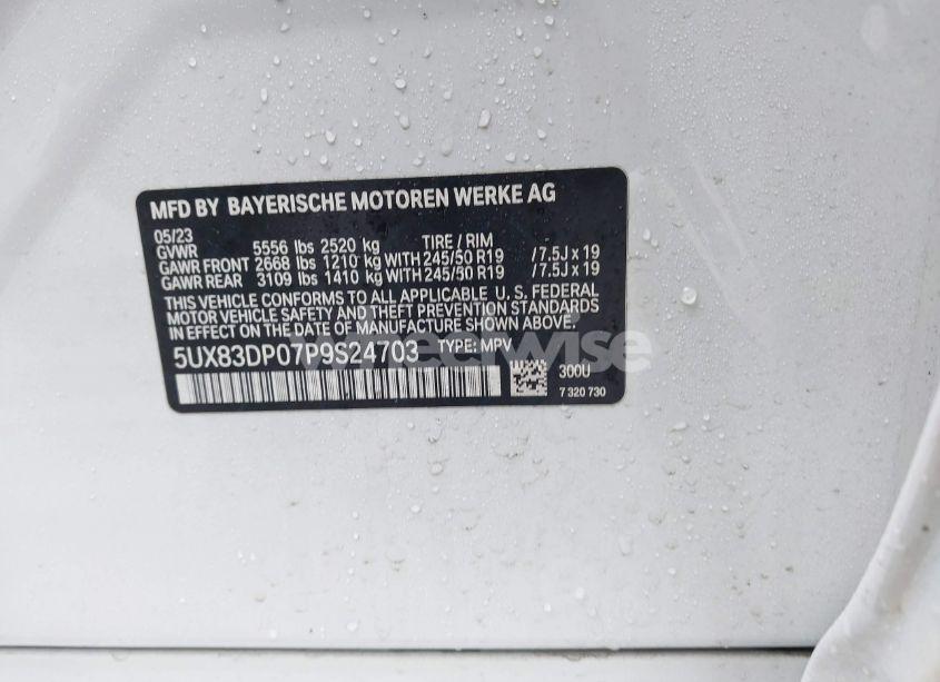 Photo 9 of 2023 Bmw X3 M40I (VIN 5UX83DP07P9S24703)