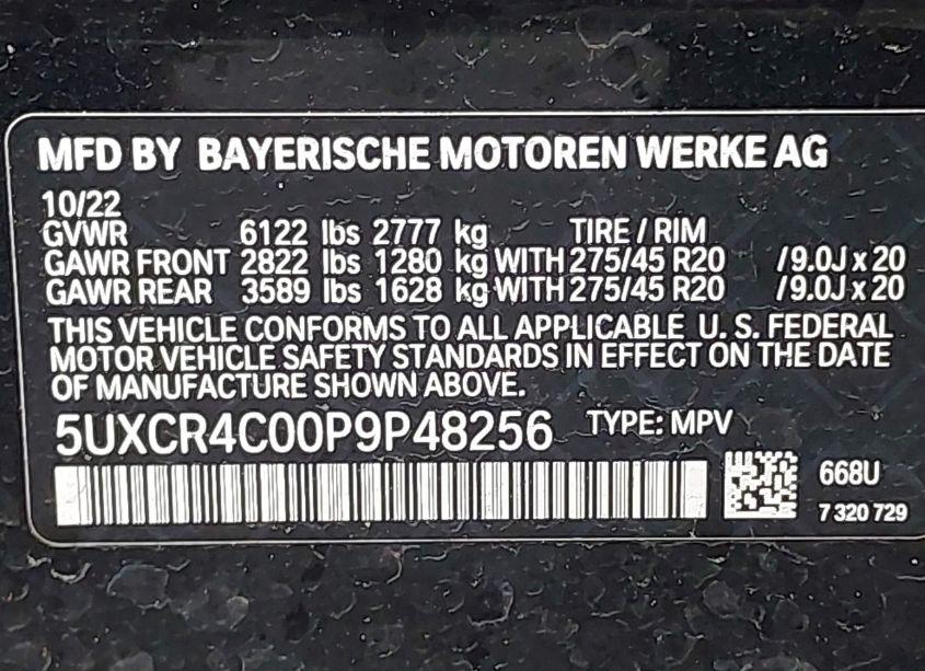 Photo 9 of 2023 Bmw X5 SDRIVE40I (VIN 5UXCR4C00P9P48256)