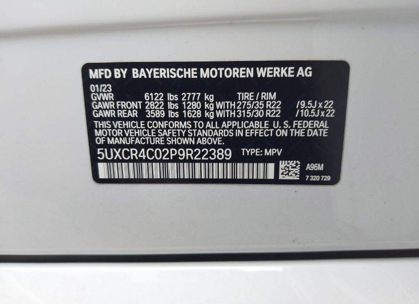 Photo 9 of 2023 Bmw X5 SDRIVE40I (VIN 5UXCR4C02P9R22389)