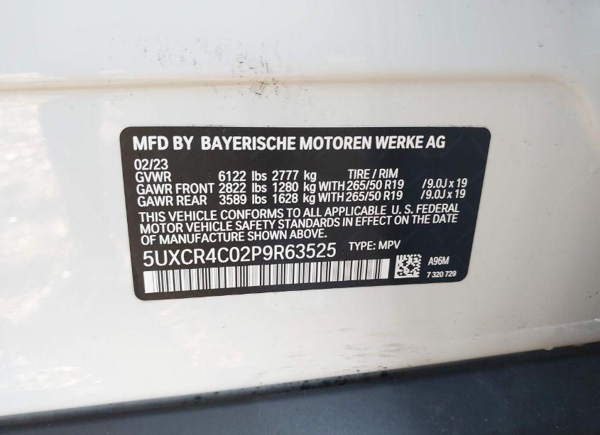 Photo 9 of 2023 Bmw X5 SDRIVE40I (VIN 5UXCR4C02P9R63525)