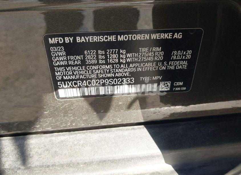 Photo 9 of 2023 Bmw X5 SDRIVE40I (VIN 5UXCR4C02P9S02333)