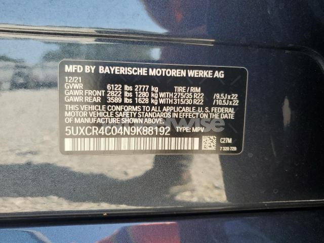 Photo 8 of 2022 BMW X5 SDRIVE 40I (VIN 5UXCR4C04N9K88192)