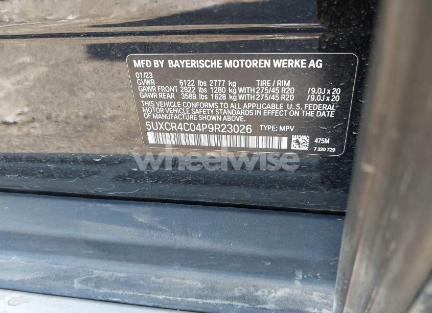 Photo 9 of 2023 Bmw X5 SDRIVE40I (VIN 5UXCR4C04P9R23026)