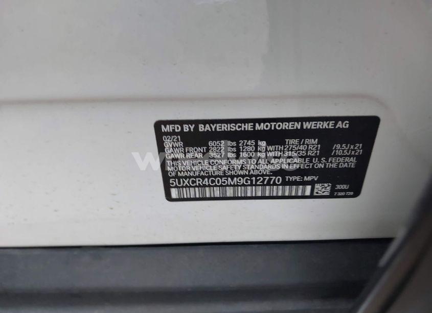 Photo 9 of 2021 Bmw X5 SDRIVE40I (VIN 5UXCR4C05M9G12770)