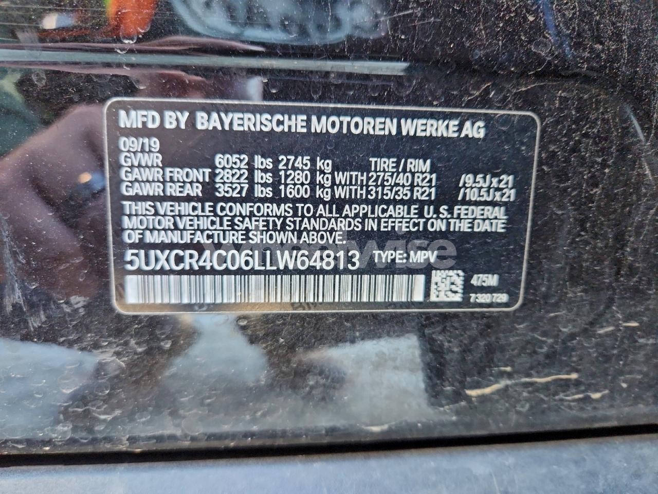 Photo 14 of 2020 BMW X5 SDRIVE 40I (VIN 5UXCR4C06LLW64813)