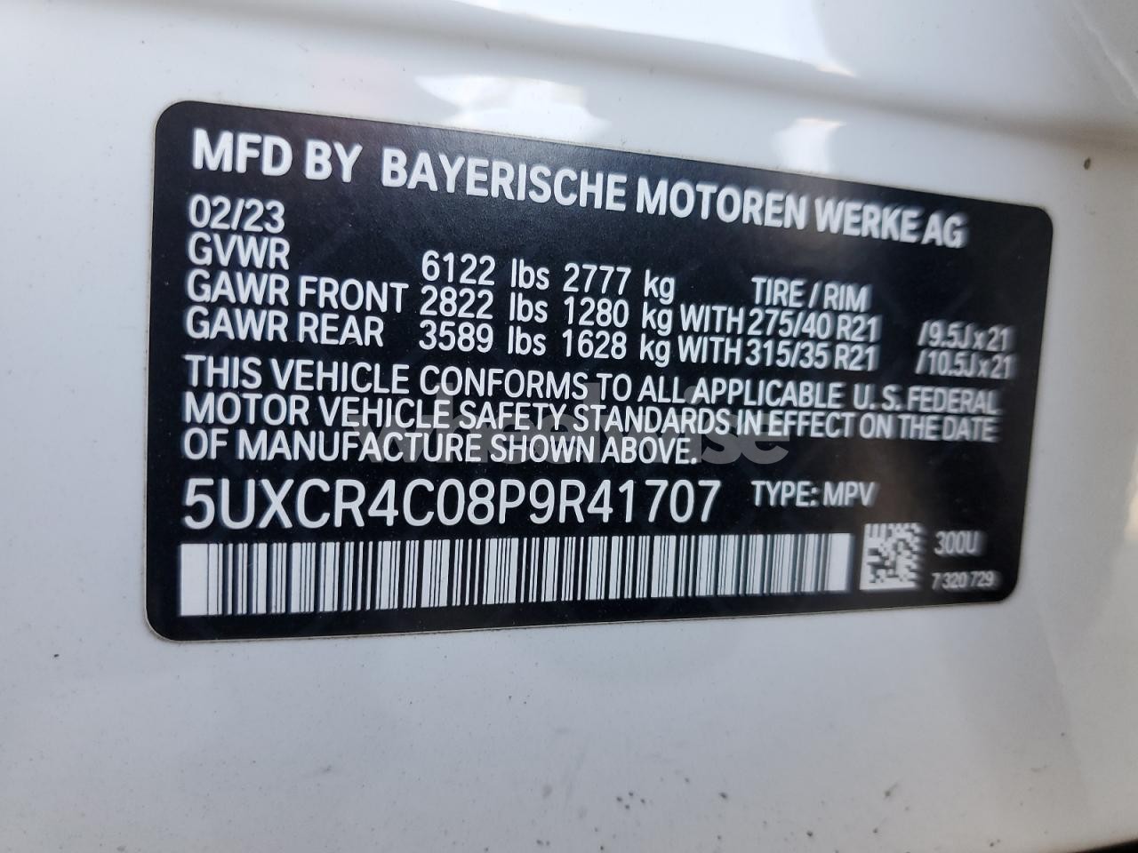 Photo 14 of 2023 BMW X5 SDRIVE 40I (VIN 5UXCR4C08P9R41707)