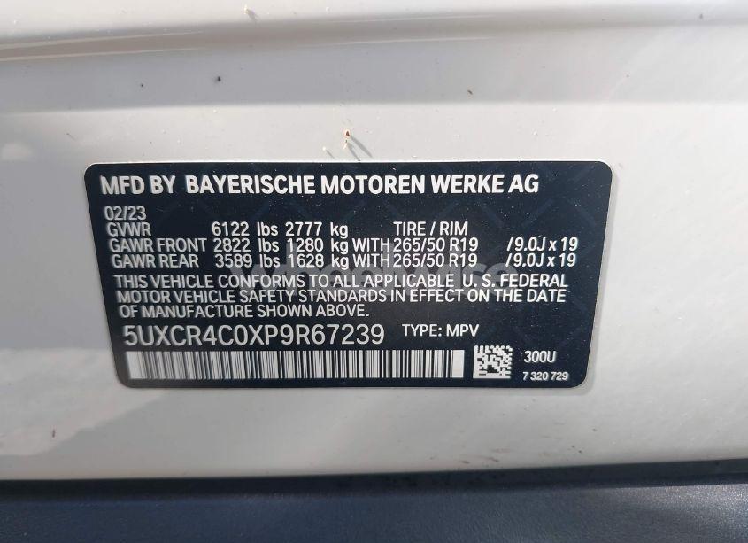 Photo 9 of 2023 Bmw X5 SDRIVE40I (VIN 5UXCR4C0XP9R67239)