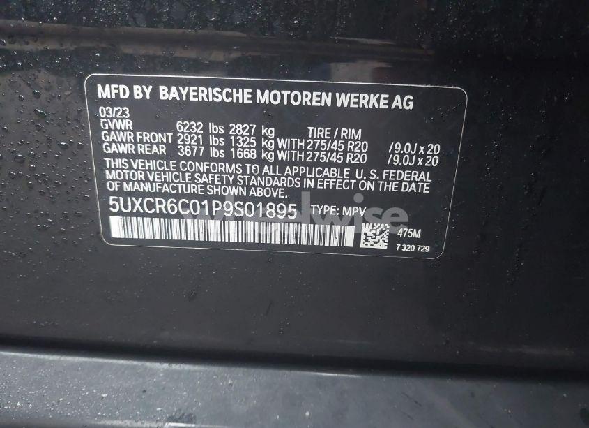 Photo 9 of 2023 Bmw X5 XDRIVE40I (VIN 5UXCR6C01P9S01895)