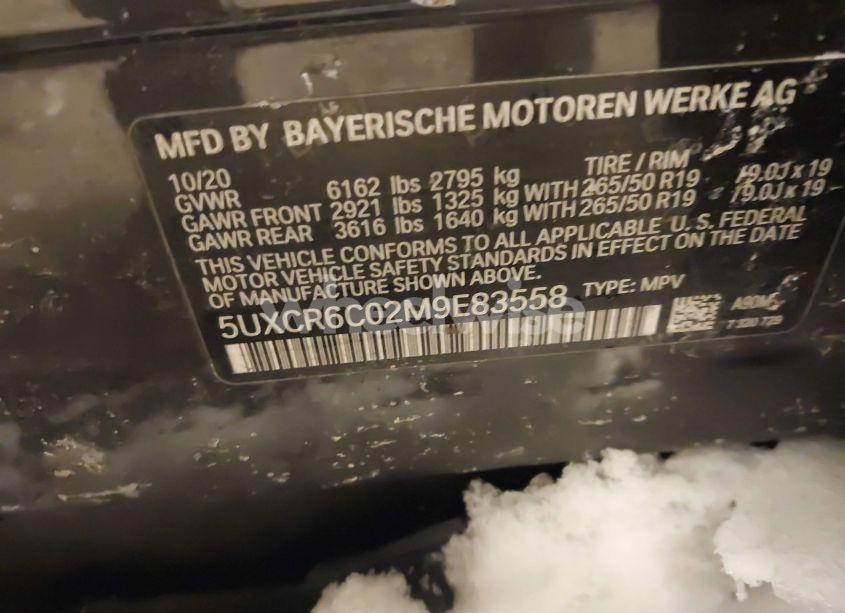 Photo 9 of 2021 Bmw X5 XDRIVE40I (VIN 5UXCR6C02M9E83558)