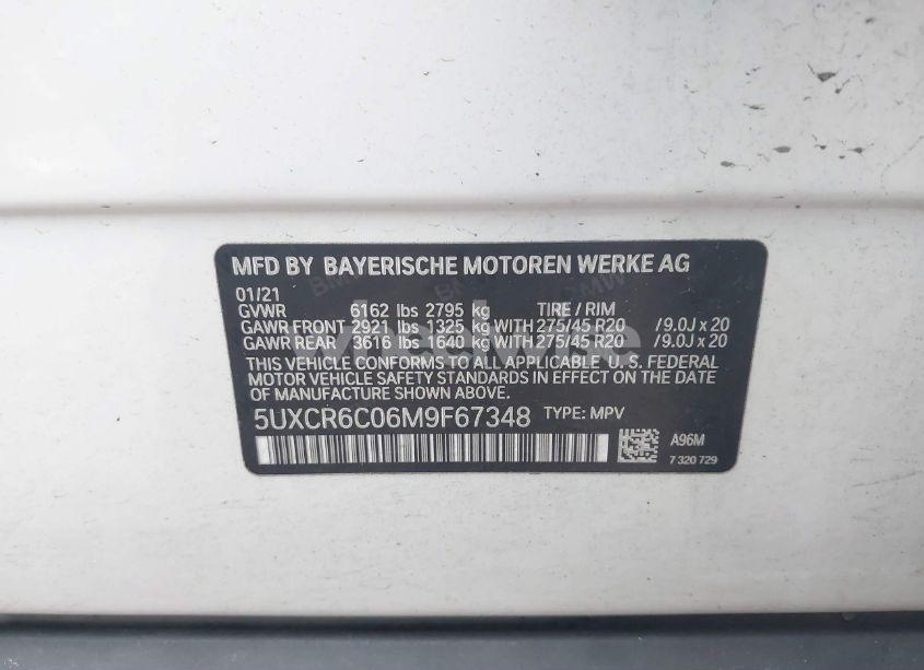 Photo 9 of 2021 Bmw X5 XDRIVE40I (VIN 5UXCR6C06M9F67348)