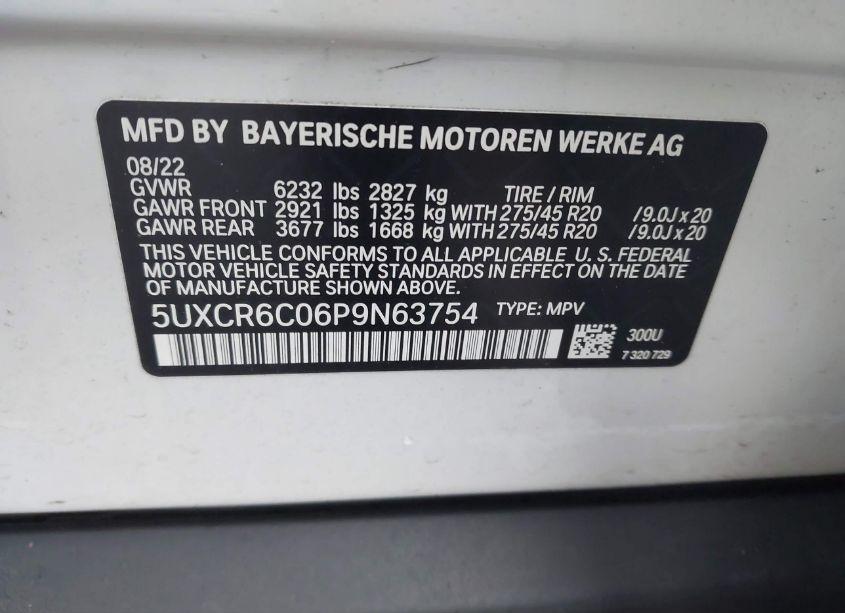 Photo 9 of 2023 Bmw X5 XDRIVE40I (VIN 5UXCR6C06P9N63754)