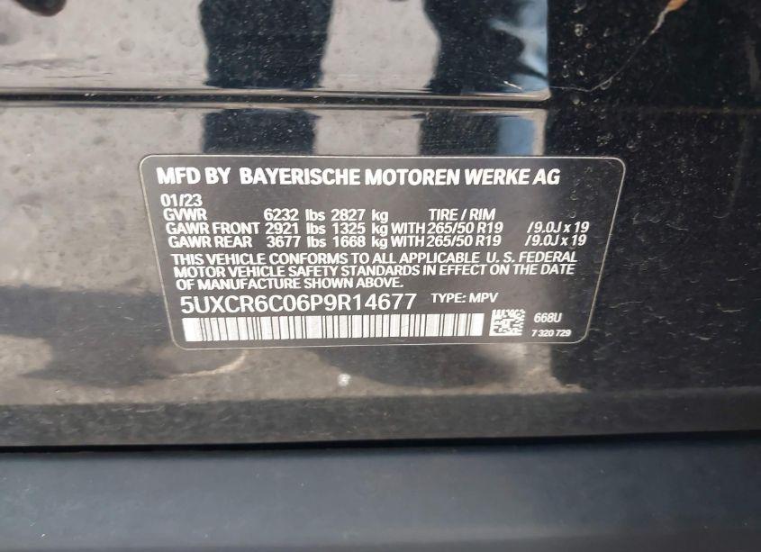 Photo 9 of 2023 Bmw X5 XDRIVE40I (VIN 5UXCR6C06P9R14677)