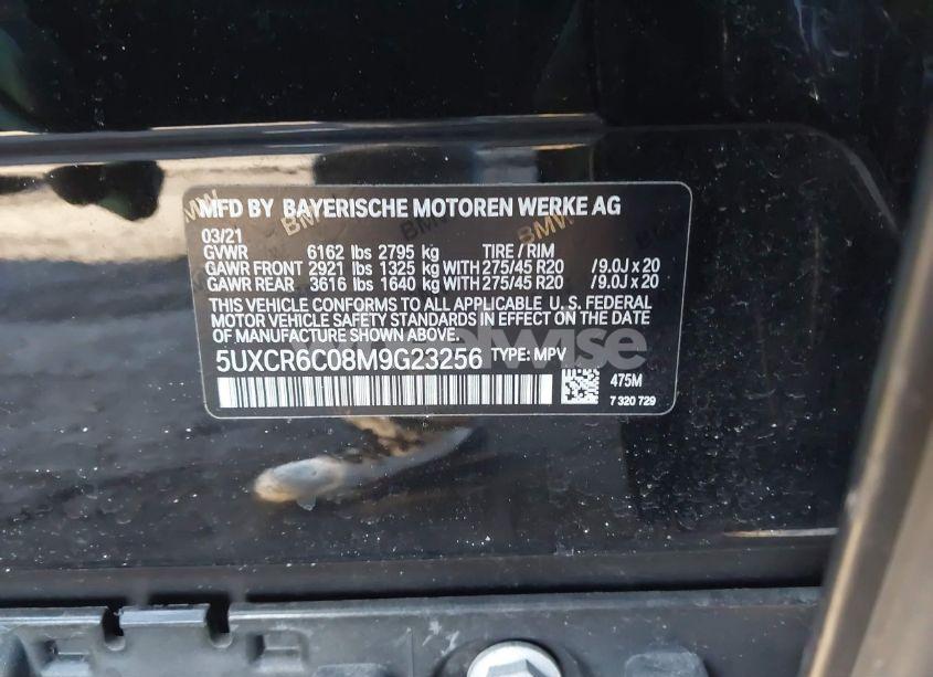 Photo 9 of 2021 Bmw X5 XDRIVE40I (VIN 5UXCR6C08M9G23256)