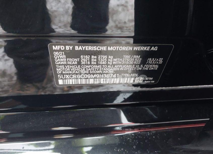 Photo 9 of 2021 Bmw X5 XDRIVE40I (VIN 5UXCR6C09M9H38741)