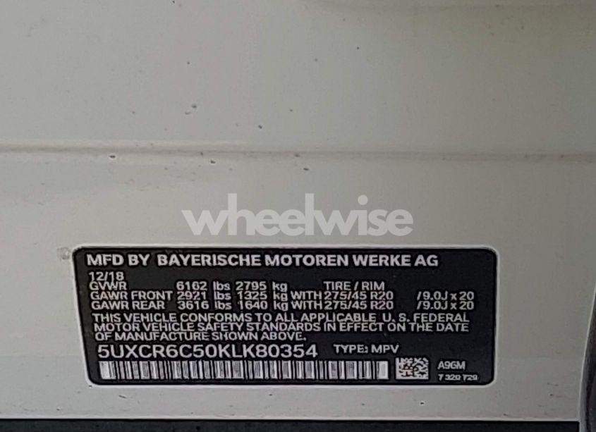 Photo 9 of 2019 Bmw X5 XDRIVE40I (VIN 5UXCR6C50KLK80354)