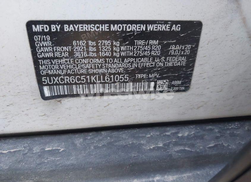 Photo 9 of 2019 Bmw X5 XDRIVE40I (VIN 5UXCR6C51KLL61055)