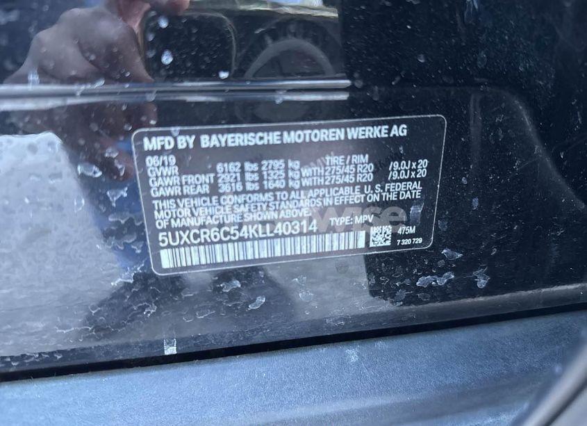 Photo 9 of 2019 Bmw X5 XDRIVE40I (VIN 5UXCR6C54KLL40314)