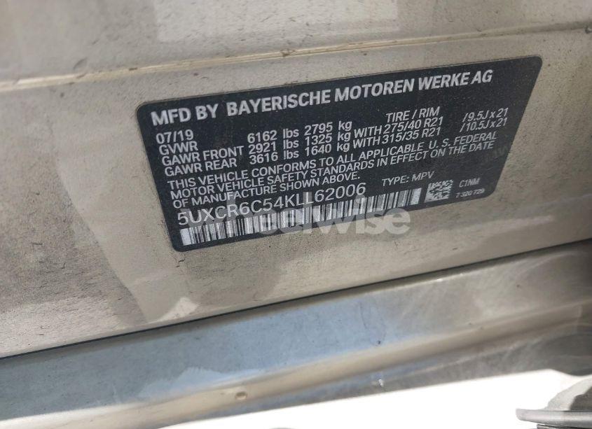 Photo 9 of 2019 Bmw X5 XDRIVE40I (VIN 5UXCR6C54KLL62006)