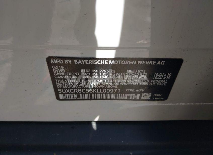 Photo 9 of 2019 Bmw X5 XDRIVE40I (VIN 5UXCR6C56KLL09971)
