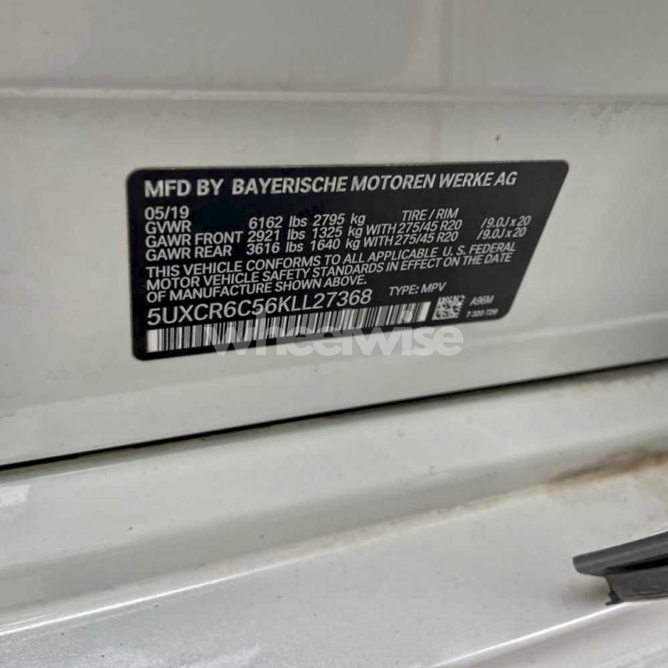 Photo 10 of 2019 BMW X5 XDRIVE40I (VIN 5UXCR6C56KLL27368)