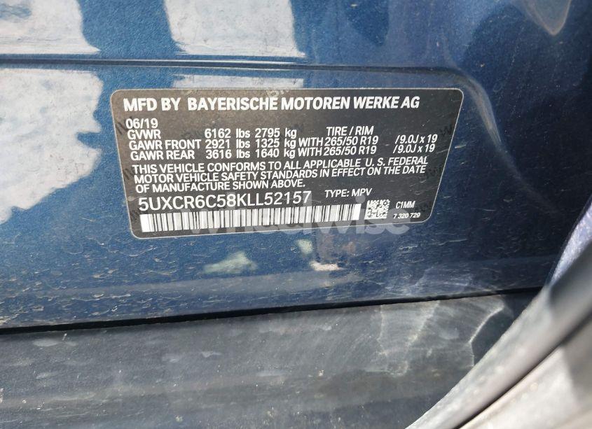 Photo 9 of 2019 Bmw X5 XDRIVE40I (VIN 5UXCR6C58KLL52157)