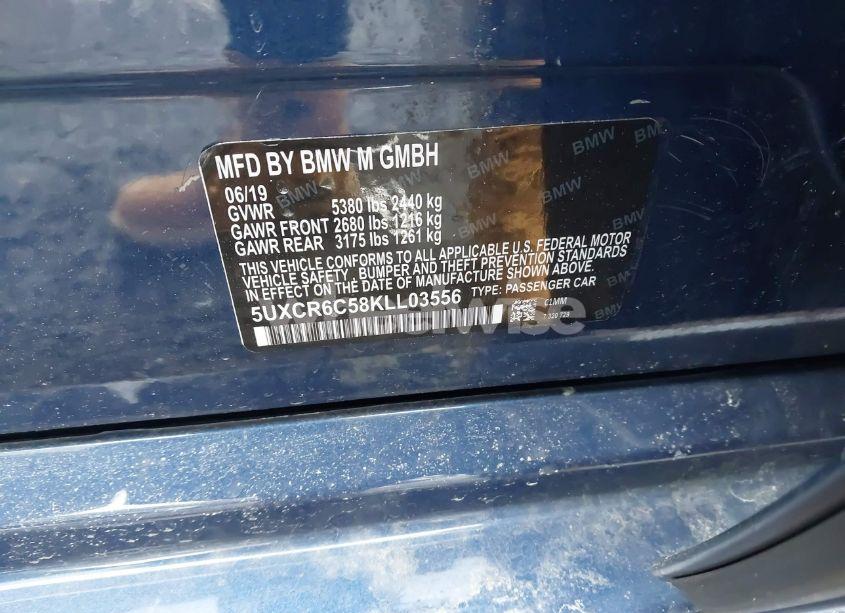 Photo 9 of 2019 Bmw X5 XDRIVE40I (VIN 5UXCR6C58KLL53180)