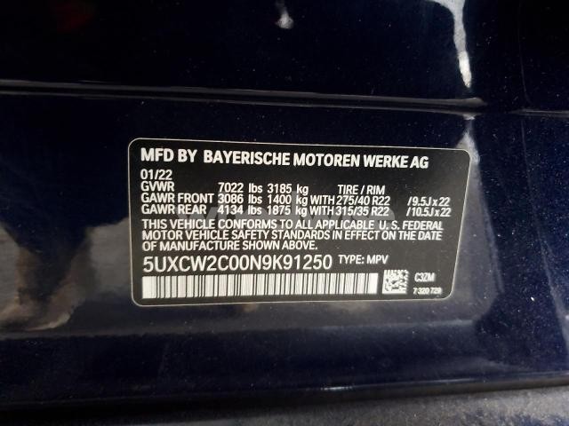 Photo 10 of 2022 BMW X7 XDRIVE40I (VIN 5UXCW2C00N9K91250)