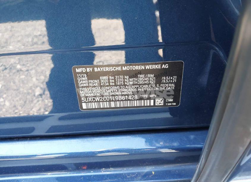 Photo 9 of 2020 Bmw X7 XDRIVE40I (VIN 5UXCW2C01L9B61428)