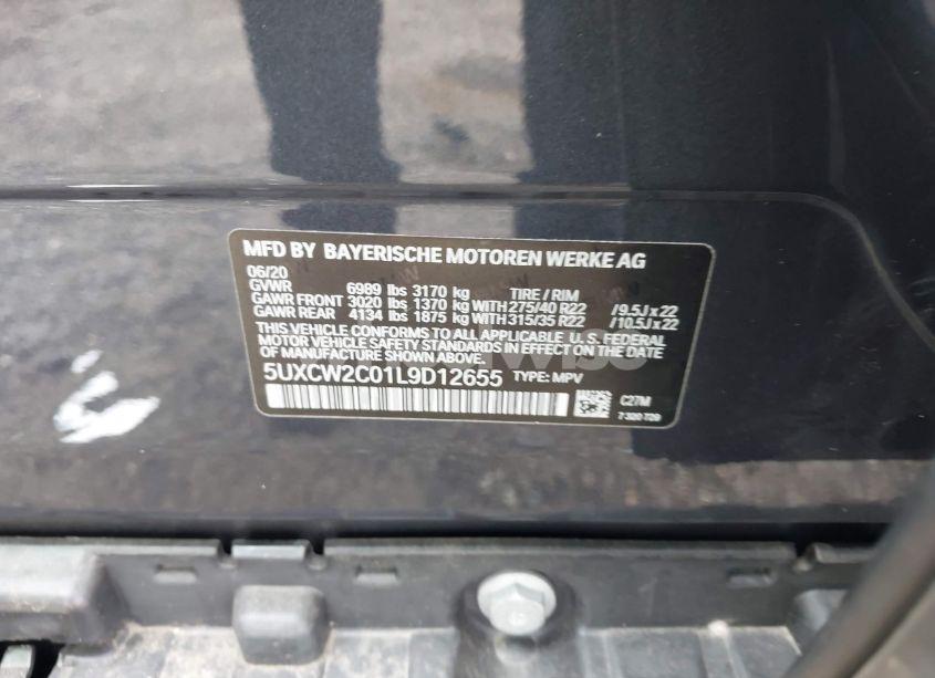 Photo 9 of 2020 Bmw X7 XDRIVE40I (VIN 5UXCW2C01L9D12655)