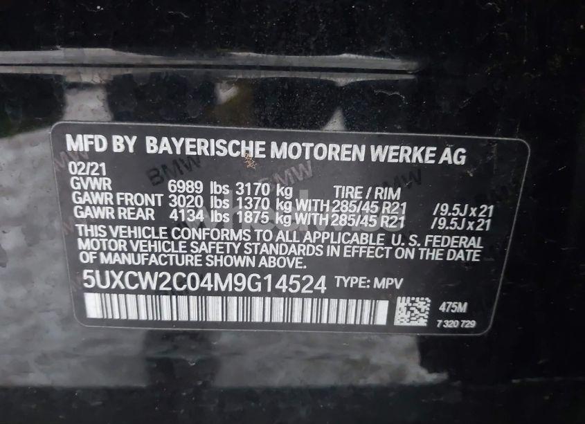 Photo 9 of 2021 Bmw X7 XDRIVE40I (VIN 5UXCW2C04M9G14524)