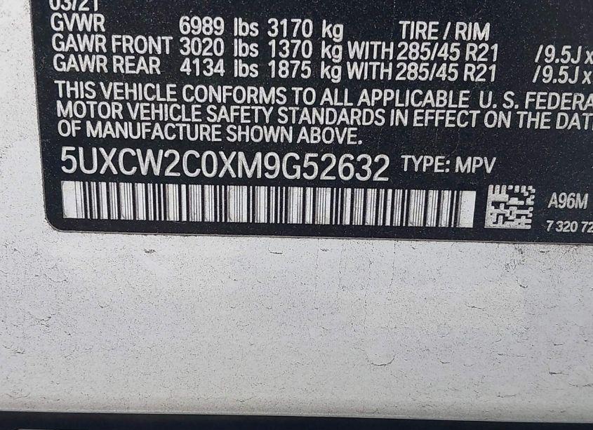Photo 9 of 2021 Bmw X7 XDRIVE40I (VIN 5UXCW2C0XM9G52632)