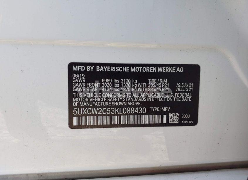 Photo 9 of 2019 Bmw X7 XDRIVE40I (VIN 5UXCW2C53KL088430)