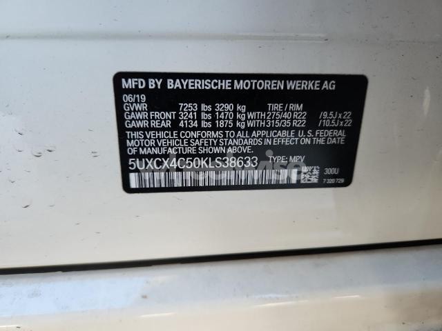 Photo 8 of 2019 BMW X7 XDRIVE50I (VIN 5UXCX4C50KLS38633)