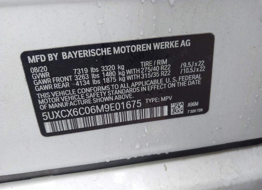 Photo 9 of 2021 Bmw X7 M50I (VIN 5UXCX6C06M9E01675)