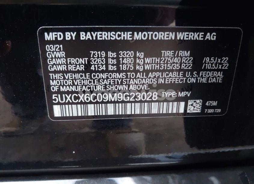 Photo 9 of 2021 Bmw X7 M50I (VIN 5UXCX6C09M9G23028)