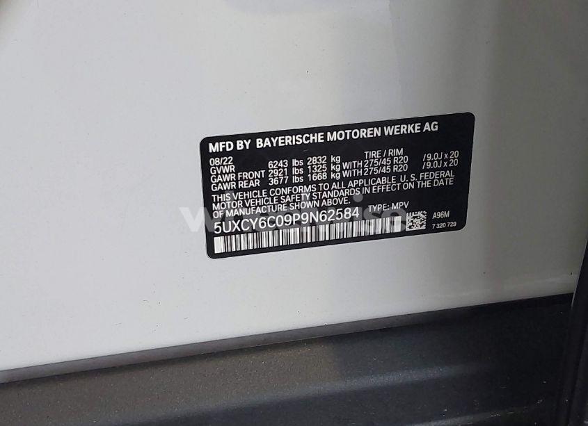 Photo 9 of 2023 Bmw X6 XDRIVE40I (VIN 5UXCY6C09P9N62584)