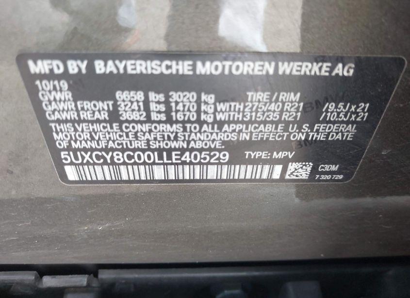 Photo 9 of 2020 Bmw X6 M50I (VIN 5UXCY8C00LLE40529)