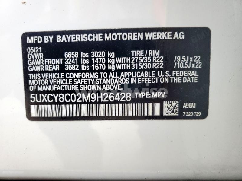 Photo 5 of 2021 BMW X6 M50I (VIN 5UXCY8C02M9H26428)